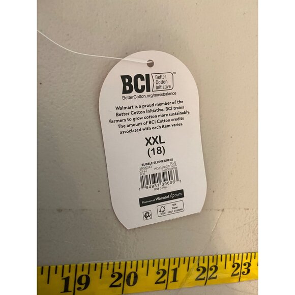 Wonder Nation Girls Denim Dress Embroidered Floral Puff Sleeve XXL (18) - Picture 10 of 12